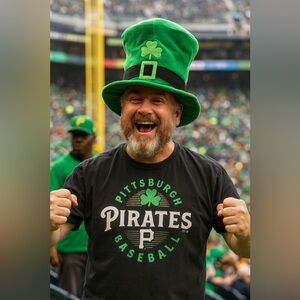 Pittsburgh Pirates MLB St. Pattys Day T-shirt Size XL Shamrock Ireland